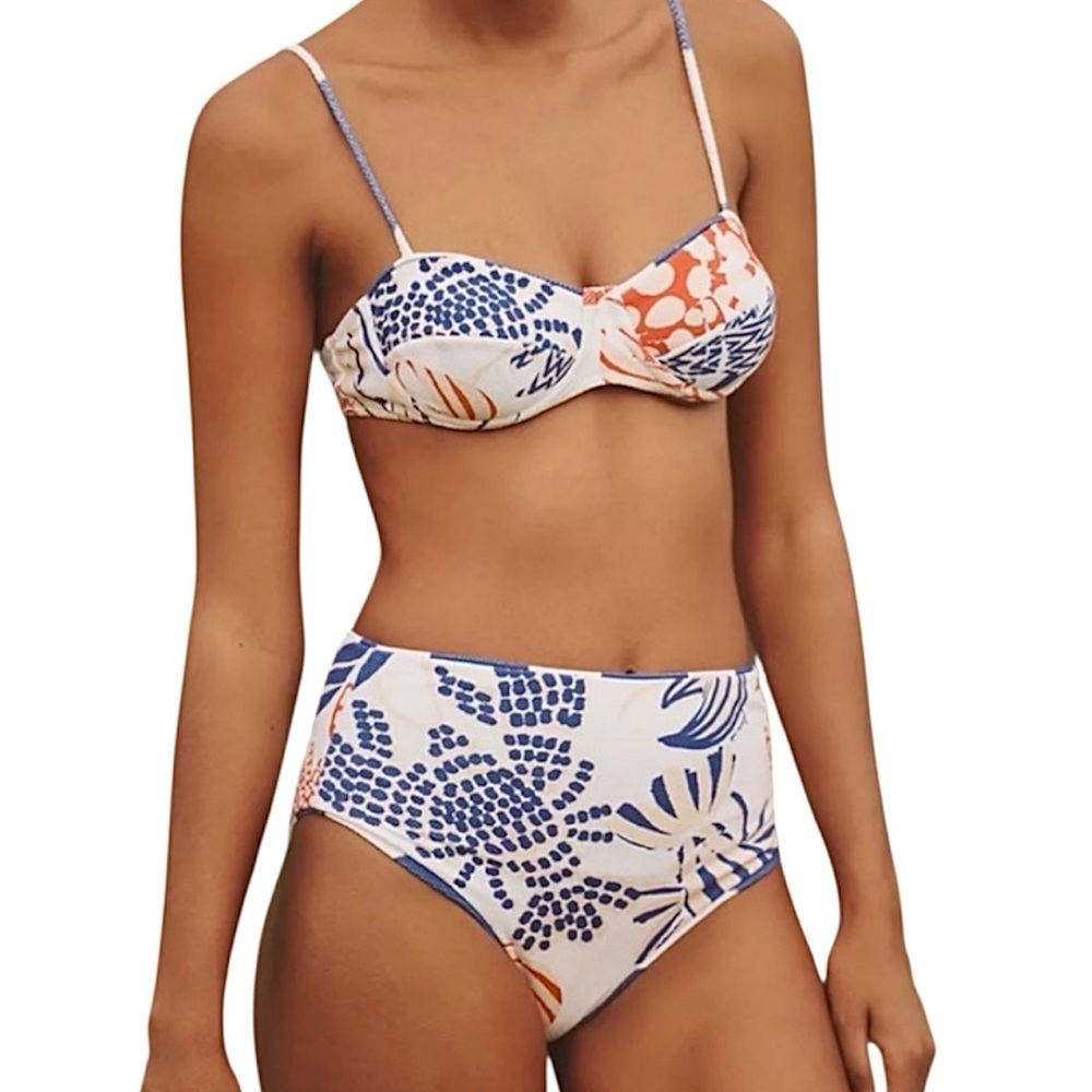 Rare‼️EUC Farm Rio Mixed Lobster High-Waisted Bikini Set (Double Sided Bottoms) - Picture 3 of 12